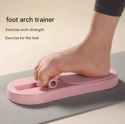 Pink Adjustable Foot Arch Trainer Toe Grip Exerciser Spring Resistance
