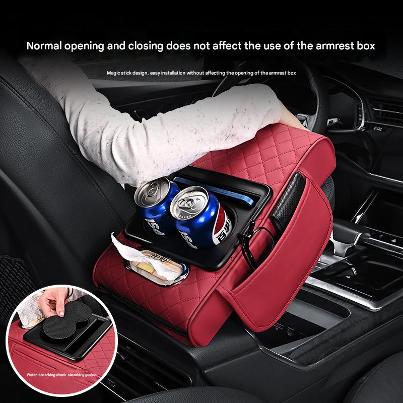 Premium Car Armrest Organizer & Comfort Pad(black) view 3