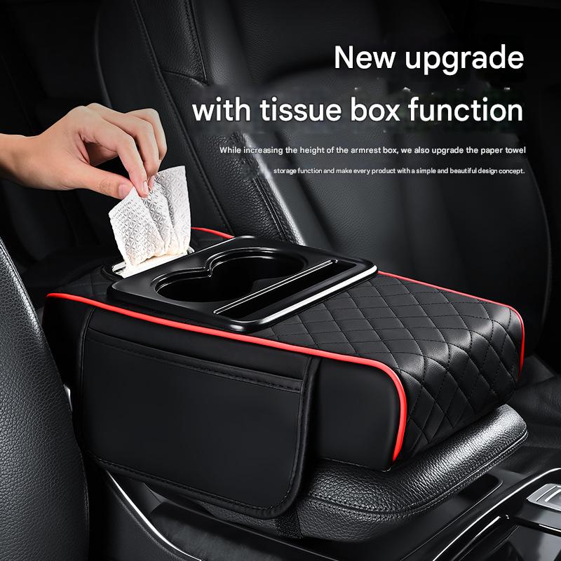 Premium Car Armrest Organizer & Comfort Pad(Beige) view 4
