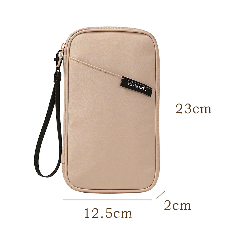 Travel Document Organizer(pink) - Multi-Pocket Design
