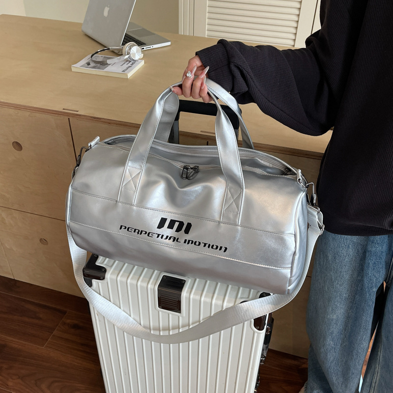 Lightweight Sports Bag with Dedicated Shoe and Wet Gear Zone(silver)