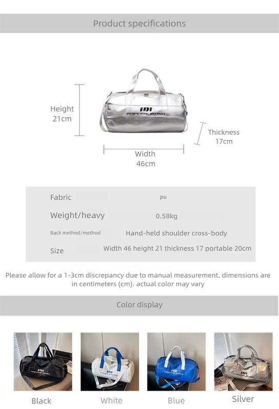 Lightweight Sports Bag with Dedicated Shoe and Wet Gear Zone(white) view 2