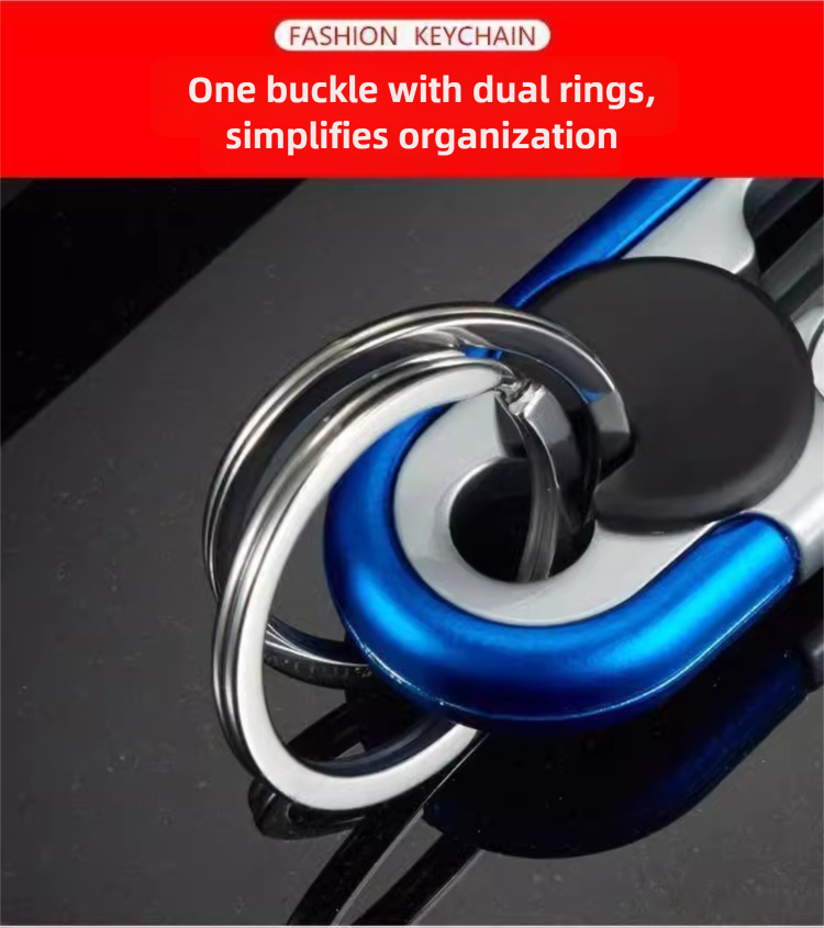 3pc Black Durable Zinc Alloy Carabiner Keychain – Secure Twist Lock & Dual Key view 3