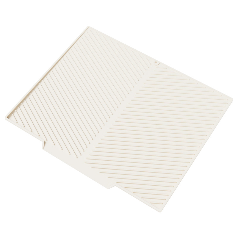 2PC White Multi-Use Drain Mat (51x43 cm) – Non-Slip Heat Protection for Dish