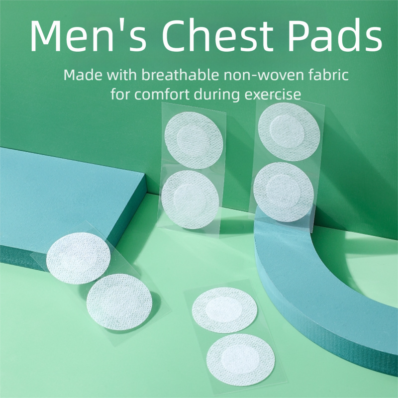 Men's White Invisible Chest Sticker (3.5cm) - TPU Anti-Scratch Sports Style view 2