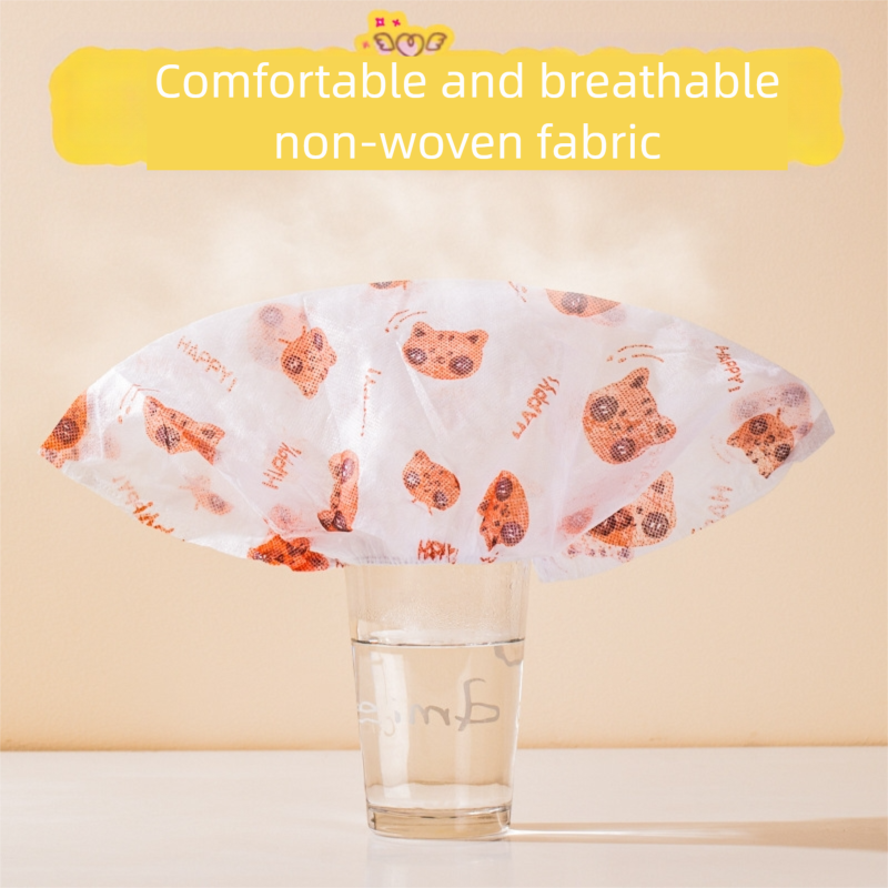 50 Pieces Thickened Non-Woven Disposable Shoe Covers (Orange Bear) – Universal view 3