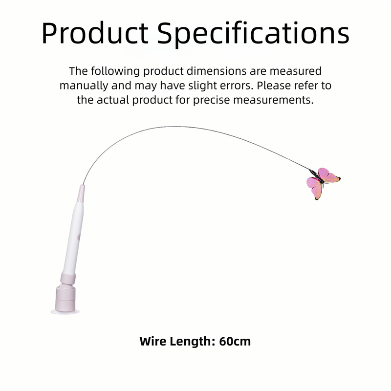Automatic Interactive Butterfly Cat Toy – Electric Rotating Wand with 60CM view 4