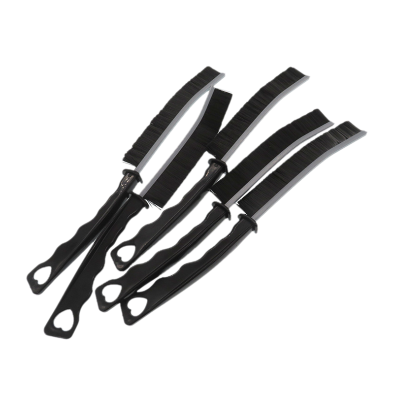 5-Pack Black Hard Bristle Crevice Brush (225 * 16mm) – Multifunctional Gap Cleaner