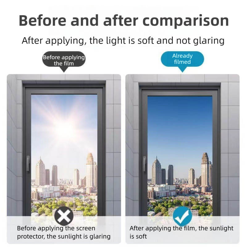 Premium 6-Layer Black Window Film for Home/Office – Reflective One-Way Privacy view 3