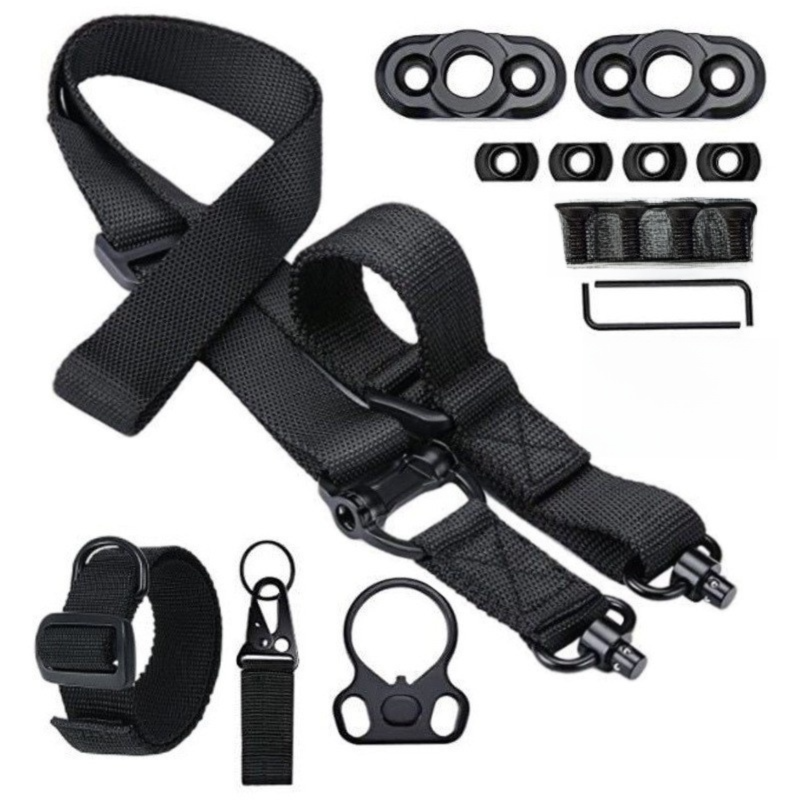 Black Quick-Adjust MS4 Tactical Sling System - Single/Two-Point Conversion Kit