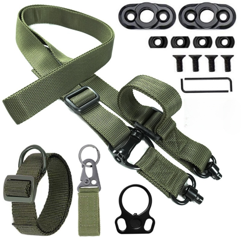 Green Quick-Adjust MS4 Tactical Sling System - Single/Two-Point Conversion Kit