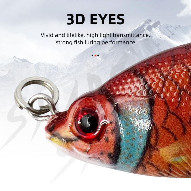 5-Pack 2" Lifelike Jointed Swimbaits for Crappie Bass Trout view 3