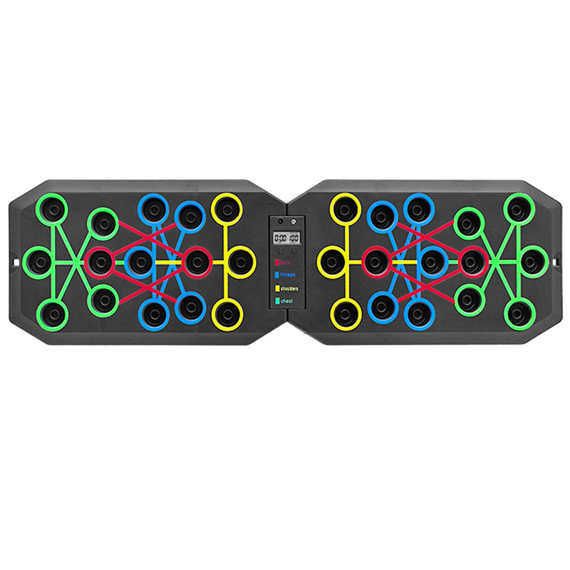 30-Hole Black Foldable Smart Push Up Board with Digital Counter/Timer view 4
