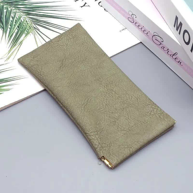 3-Pieces PU Green Leather Glasses Pouch(18 * 8 CM) – Water Resistant