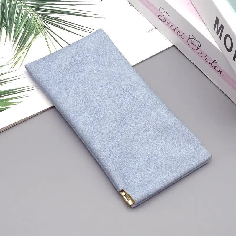 3-Pieces PU Blue Leather Glasses Pouch(18 * 8 CM) – Water Resistant