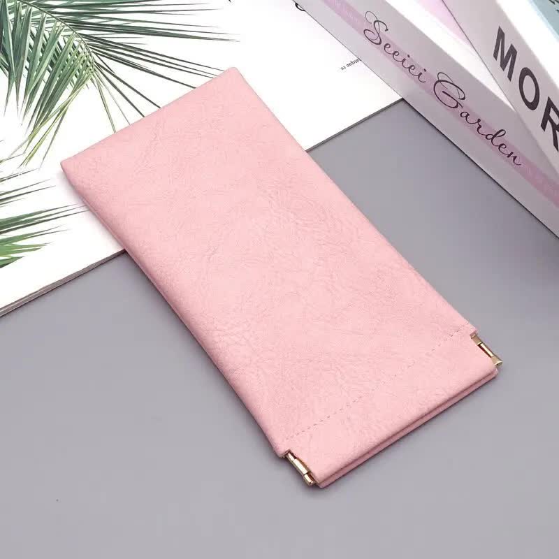 3-Pieces PU Pink Leather Glasses Pouch(18 * 8 CM) – Water Resistant