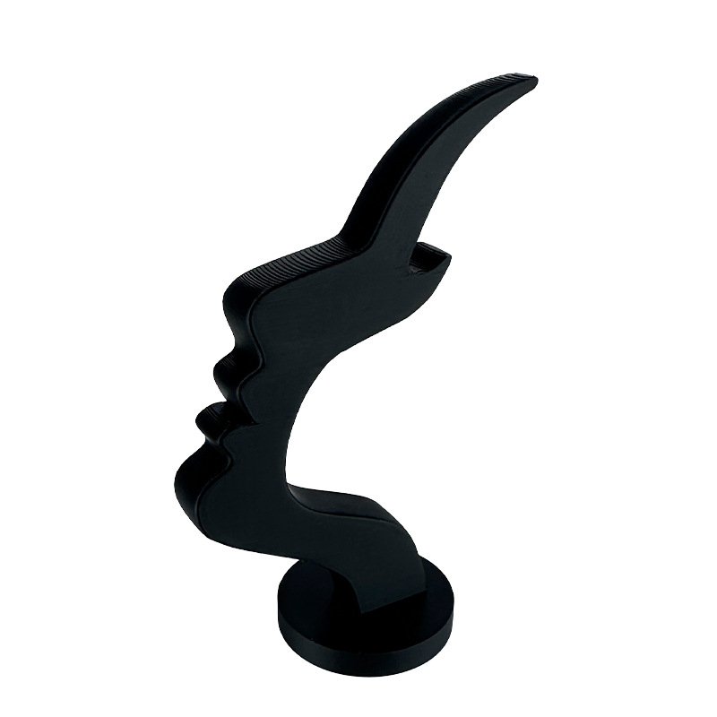 3-Pack Black Abstract Face Eyewear Stand – Sculptural Desk & Nightstand