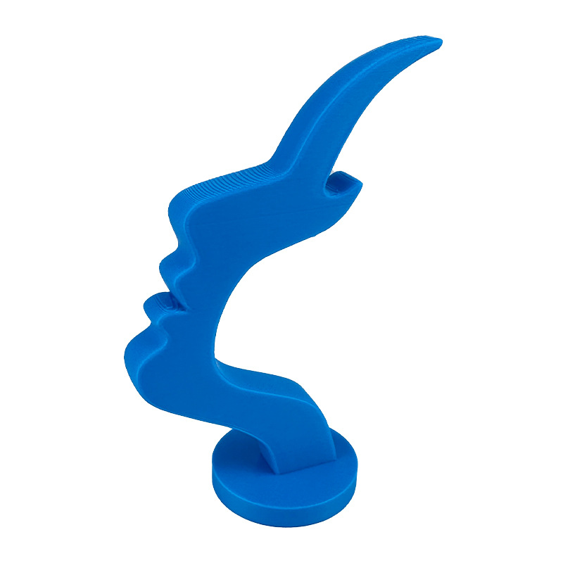 3-Pack Blue Abstract Face Eyewear Stand – Sculptural Desk & Nightstand Display