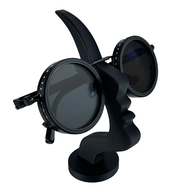 3-Pack Blue Abstract Face Eyewear Stand – Sculptural Desk & Nightstand Display view 2