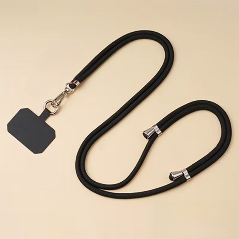3-Pack Adjustable Black Crossbody Phone Lanyards – Dual Wear Modes