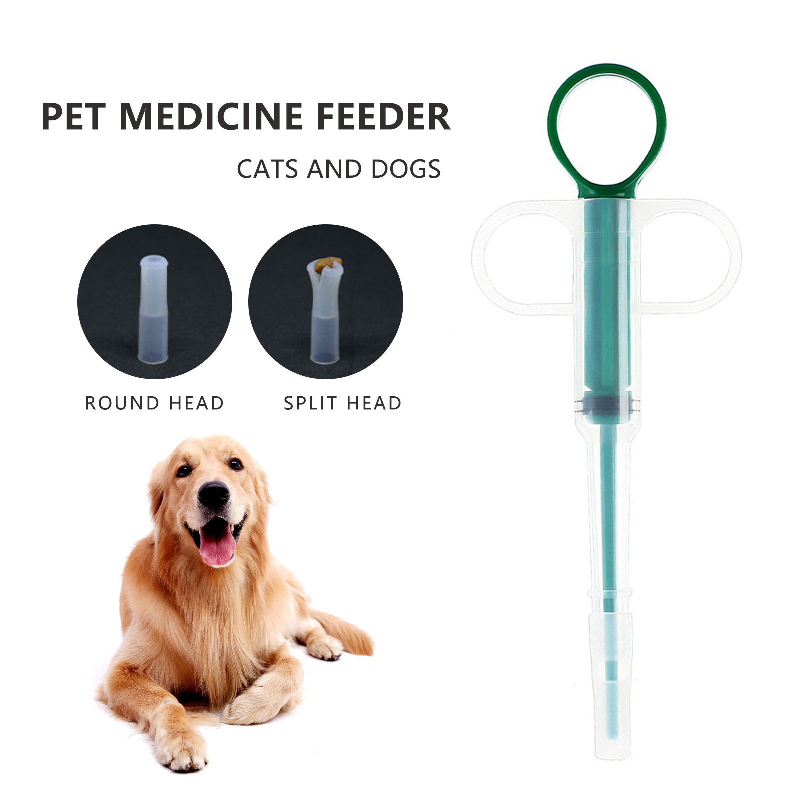 5-Pack 160mm Green Pet Pill Shooter – Soft Silicone Tip Feeder for Cats Dogs view 4