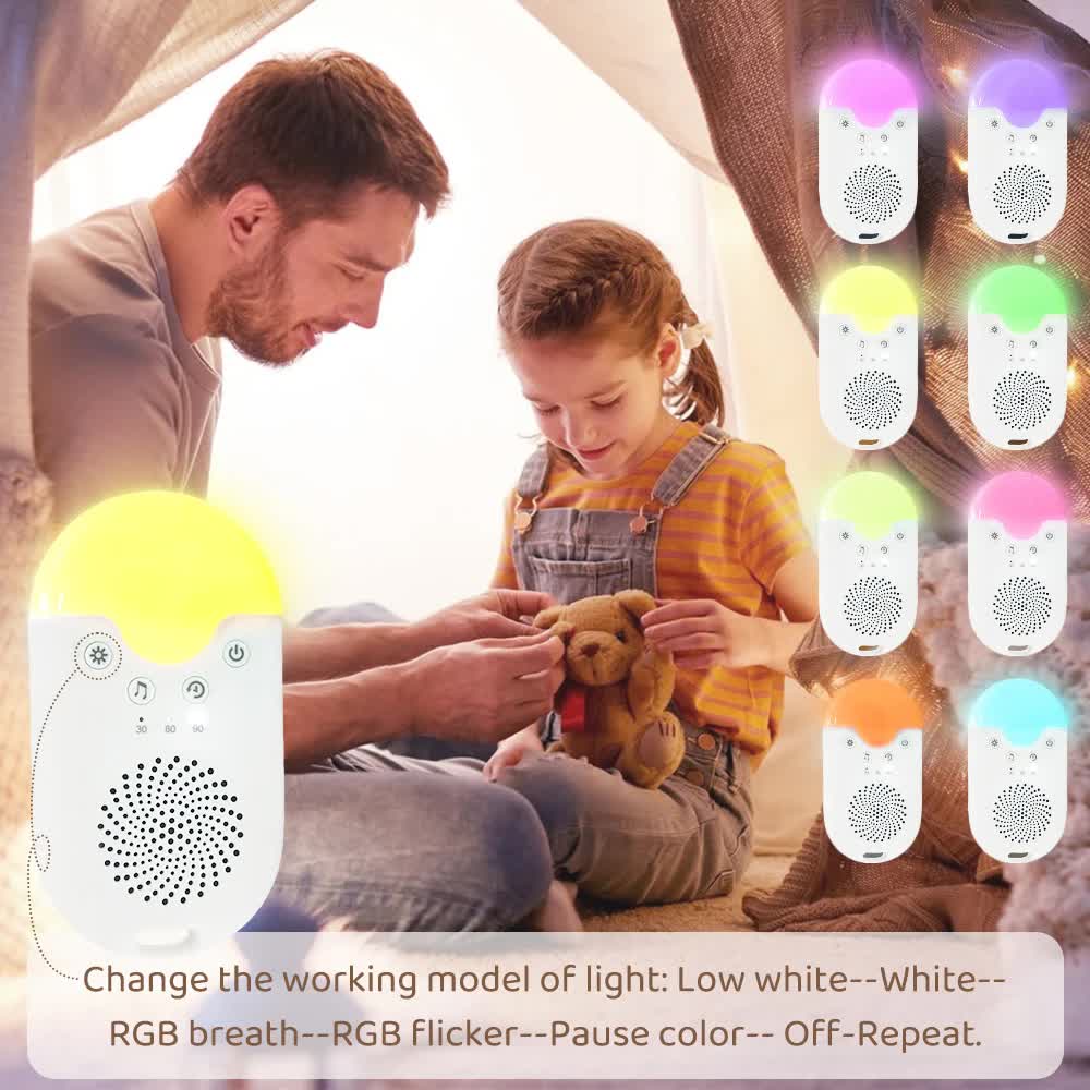 Portable Baby Sleep White Noise Machine(12.5*7*3.5 CM) With Soothing Sounds view 4
