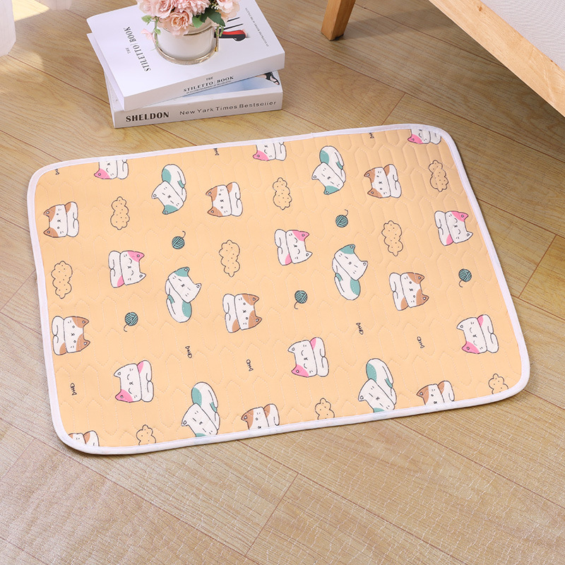 2-Pack Orange Cat Pet Summer Cooling Latex Pad (M Size: 50*40cm) - Breathable