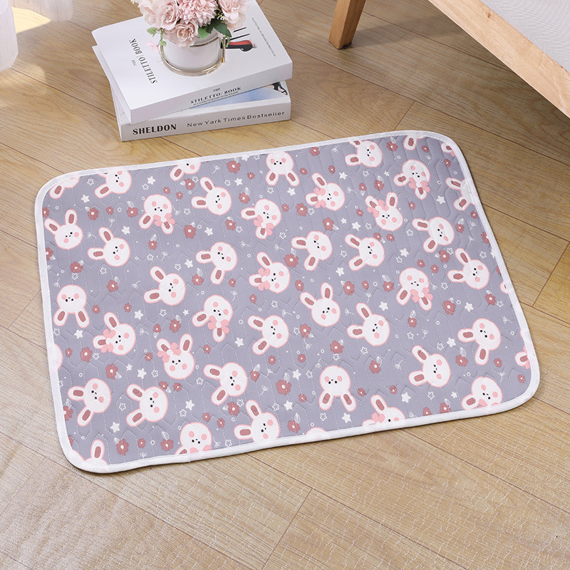 2-Pack Gray Rabbit Pet Summer Cooling Latex Pad (S Size: 40*30cm) - Breathable
