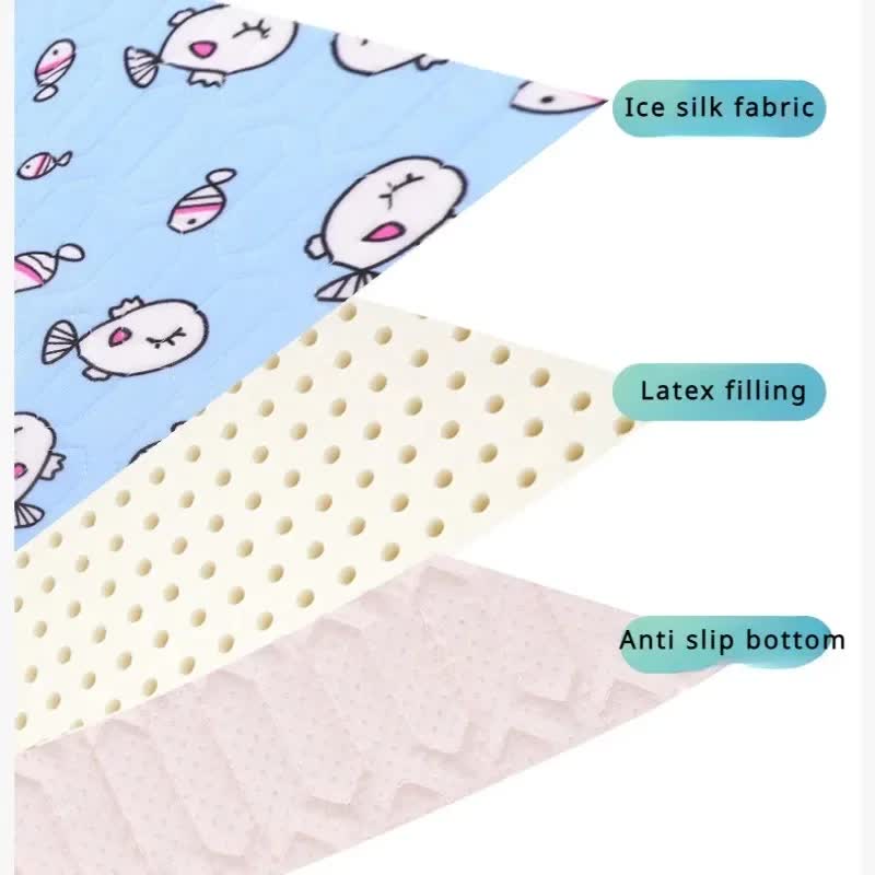 2-Pack Gray Rabbit Pet Summer Cooling Latex Pad (XL Size: 70*50cm) view 2