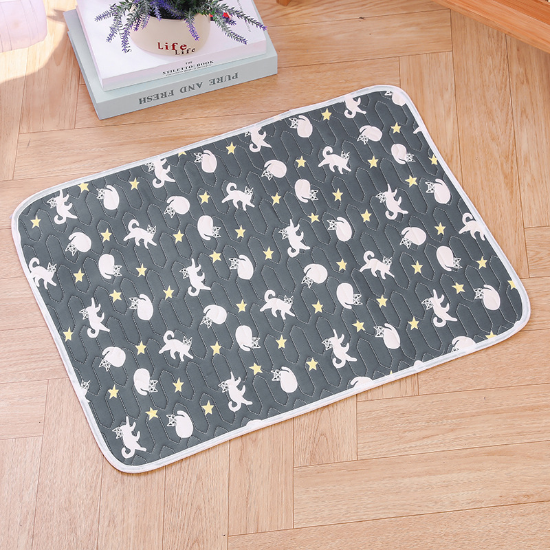 2-Pack Black Cat Pet Summer Cooling Latex Pad (XL Size: 70*50cm) - Breathable
