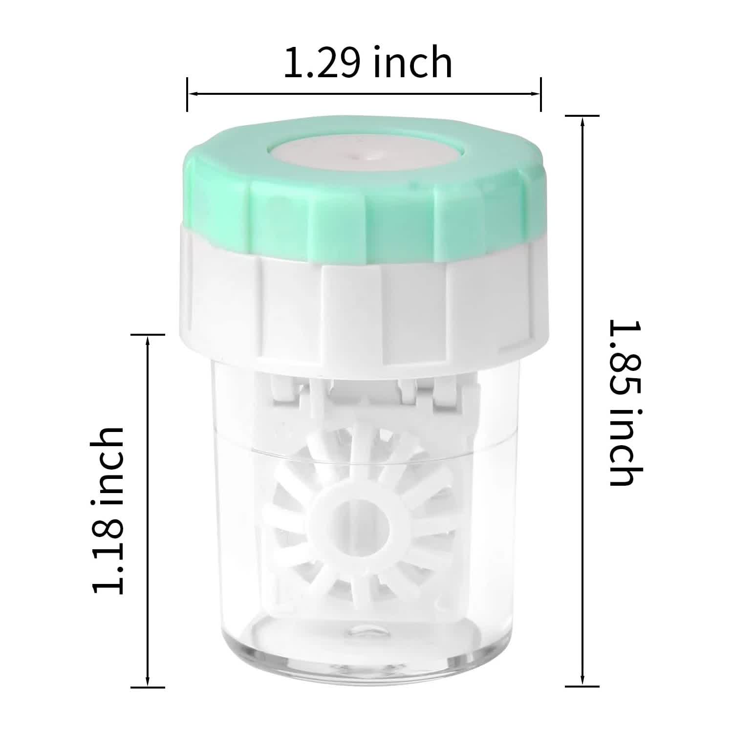 4-PCS Pink Manual Rotation Contact Lens Cleaner Case - Portable Cosmetic view 5