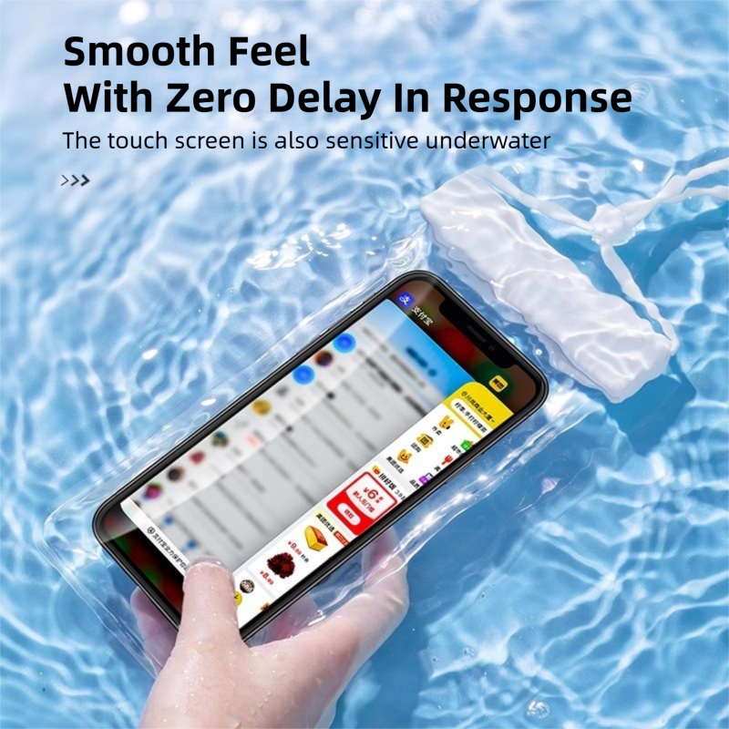 3-PCS Purple IPX8 Waterproof Phone Pouch(19×11 CM) - Universal Touch Screen & view 4