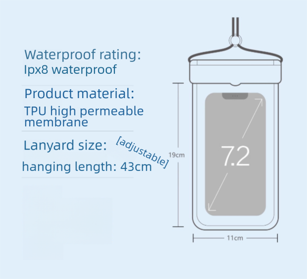 3-PCS Yellow IPX8 Waterproof Phone Pouch(19×11 CM) - Universal Touch Screen & view 6