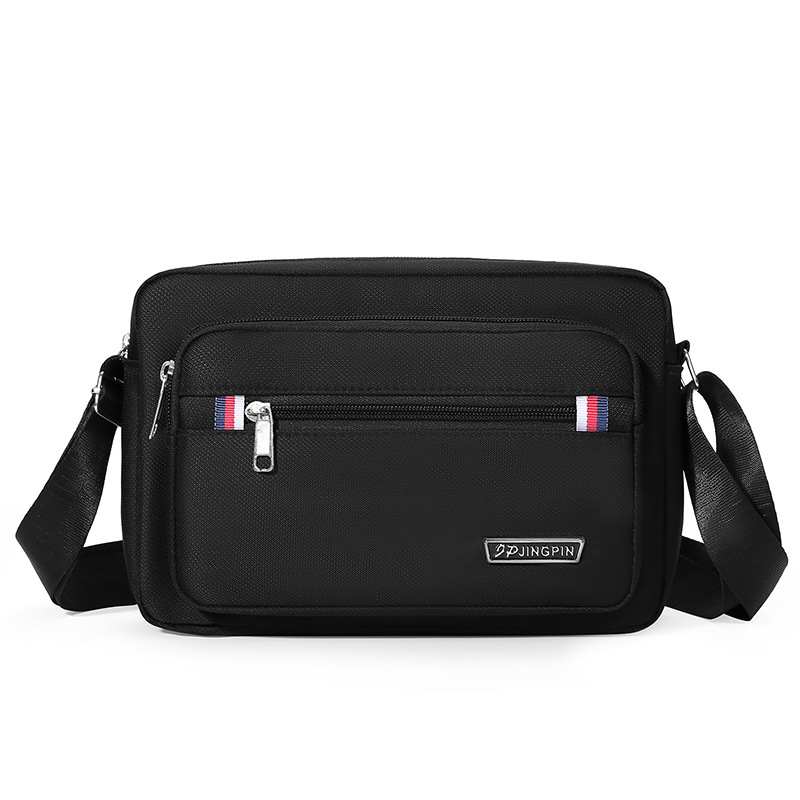 Black Dual-Style Men's Oxford Cloth Crossbody Bag Bundle - Oxford Cloth