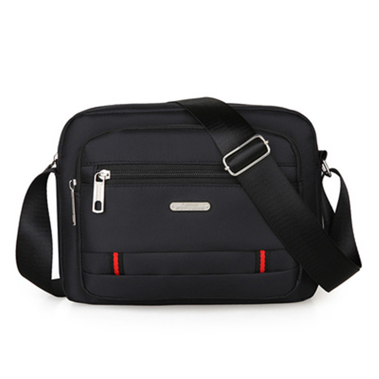 Black Dual-Style Men's Oxford Cloth Crossbody Bag Bundle - Oxford Cloth view 2