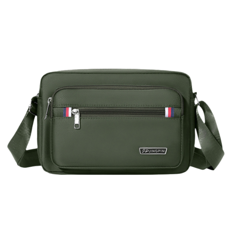 Green Dual-Style Men's Oxford Cloth Crossbody Bag Bundle - Oxford Cloth