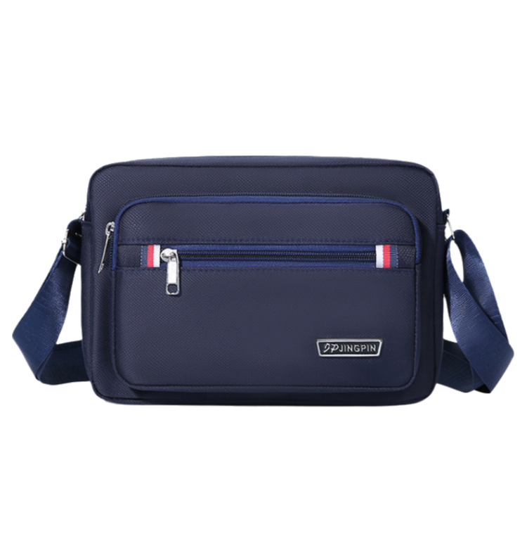 Dark Blue Dual-Style Men's Oxford Cloth Crossbody Bag Bundle - Oxford Cloth