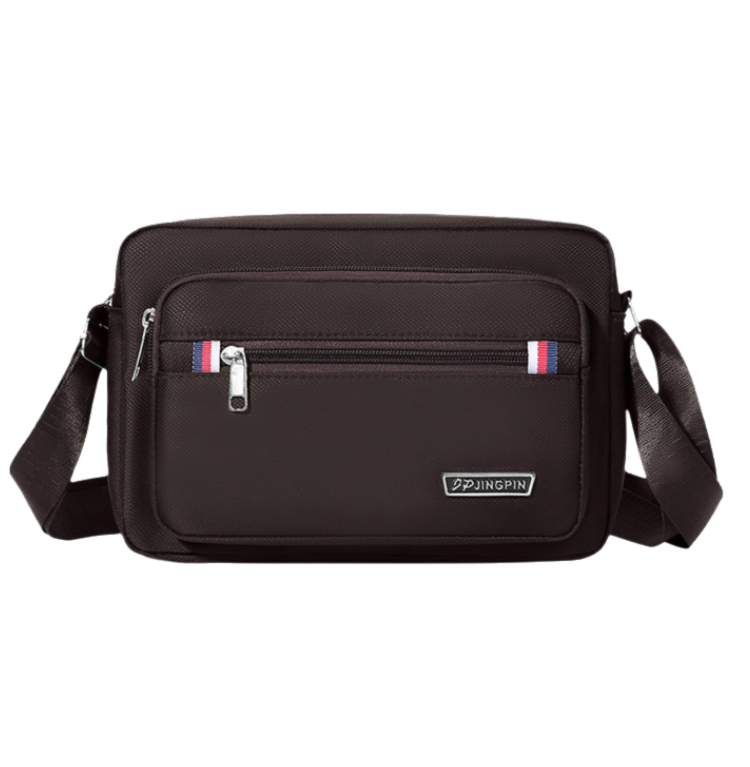 Brown Dual-Style Men's Oxford Cloth Crossbody Bag Bundle - Oxford Cloth