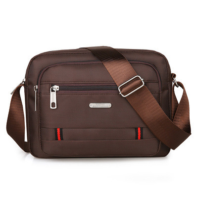 Brown Dual-Style Men's Oxford Cloth Crossbody Bag Bundle - Oxford Cloth view 2