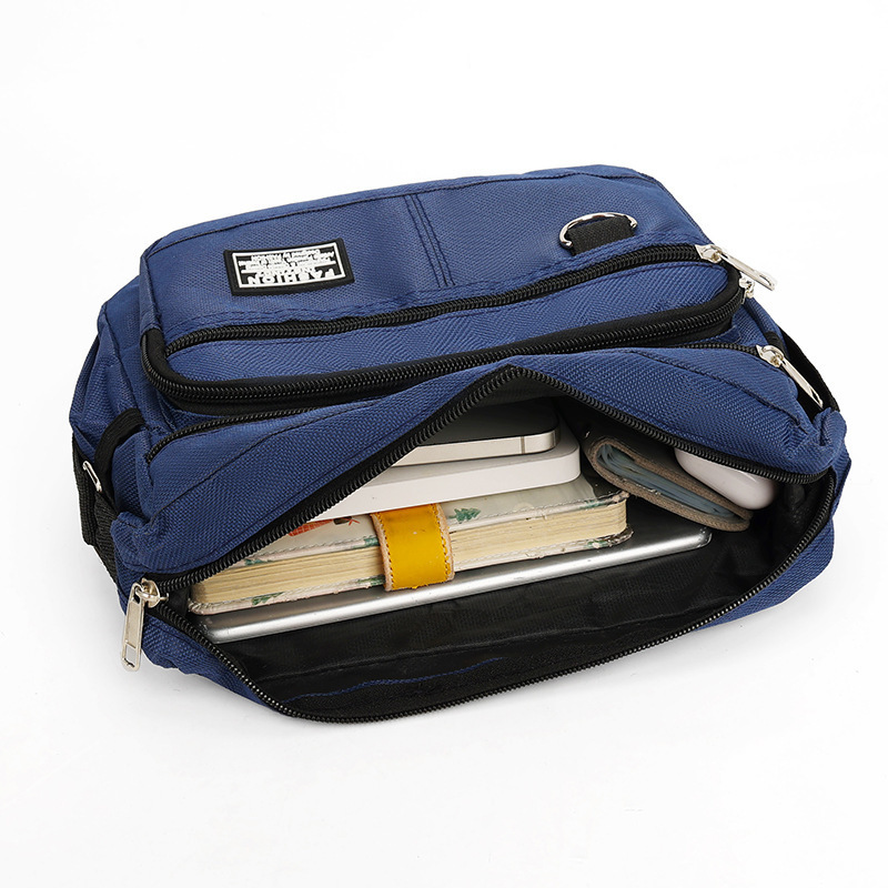 Green Men's Waterproof Oxford Cloth Crossbody Bag - Durable Anti-Theft view 3