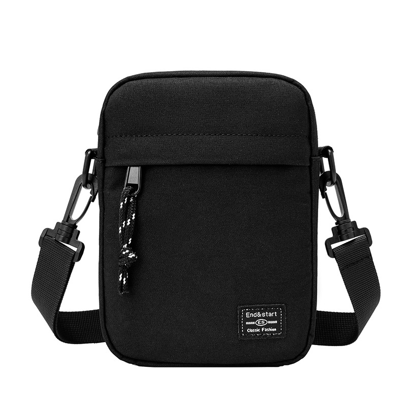 Black Mini Streetwear Oxford Cloth Crossbody Bag - Ultra-Light (200g) Fashion
