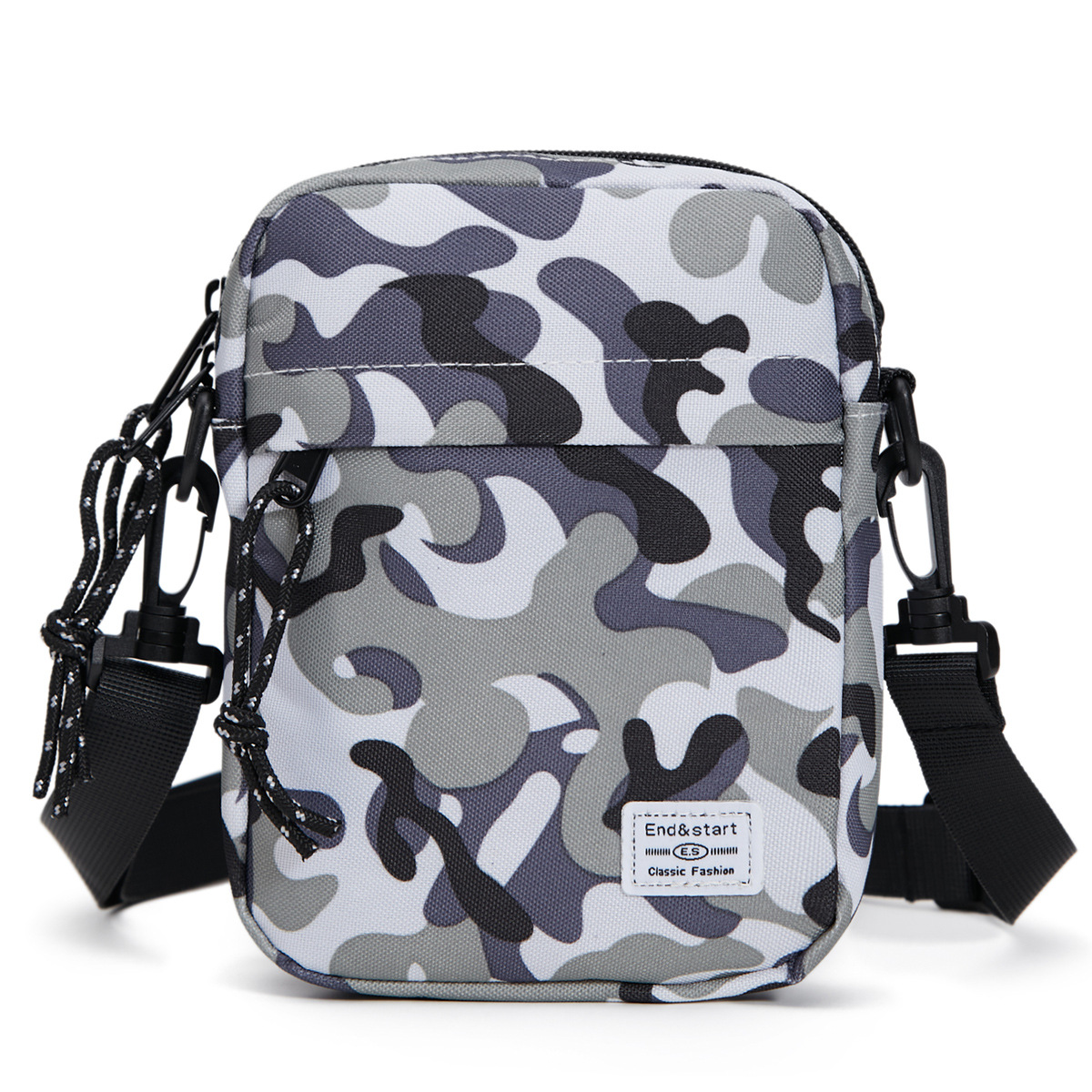 White camouflage Mini Streetwear Oxford Cloth Crossbody Bag - Ultra-Light