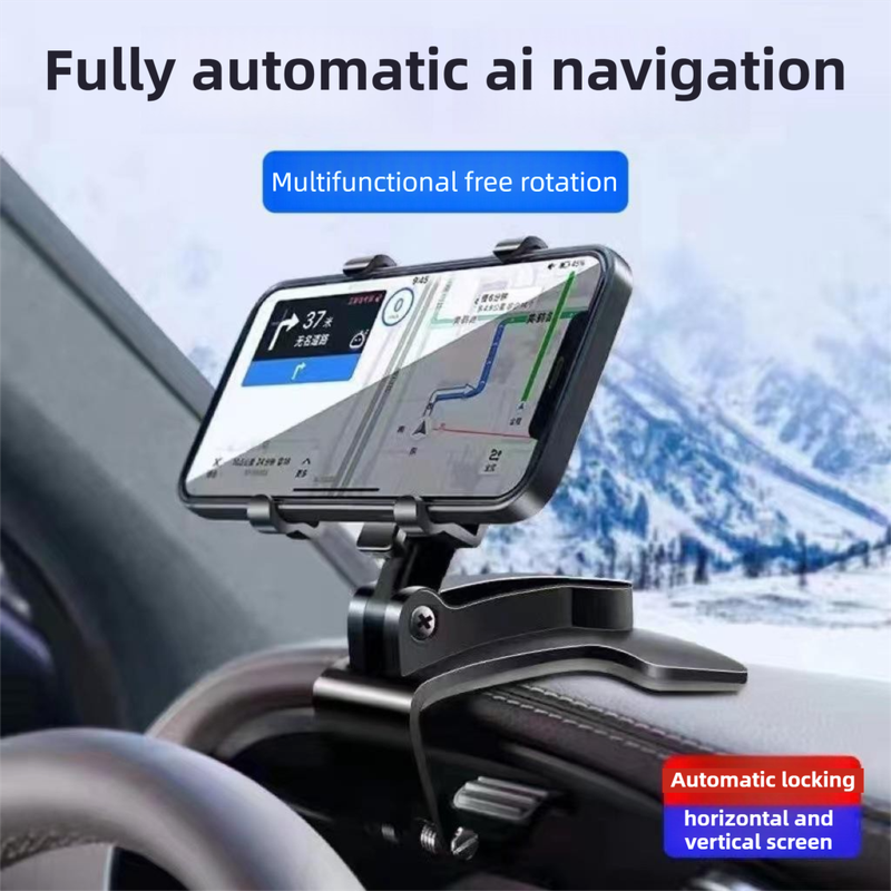 2-Pack Multi-Function 360° ABS Rotating Car Phone Holder - Universal Clip view 2
