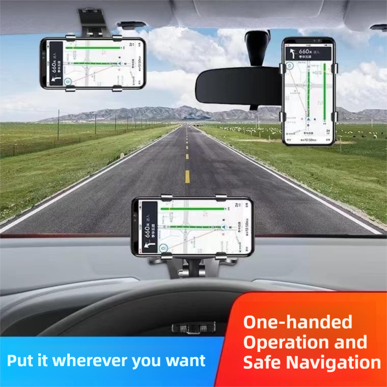 2-Pack Multi-Function 360° ABS Rotating Car Phone Holder - Universal Clip view 3