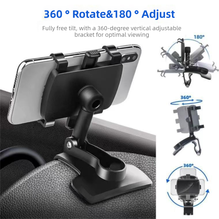2-Pack Multi-Function 360° ABS Rotating Car Phone Holder - Universal Clip view 4