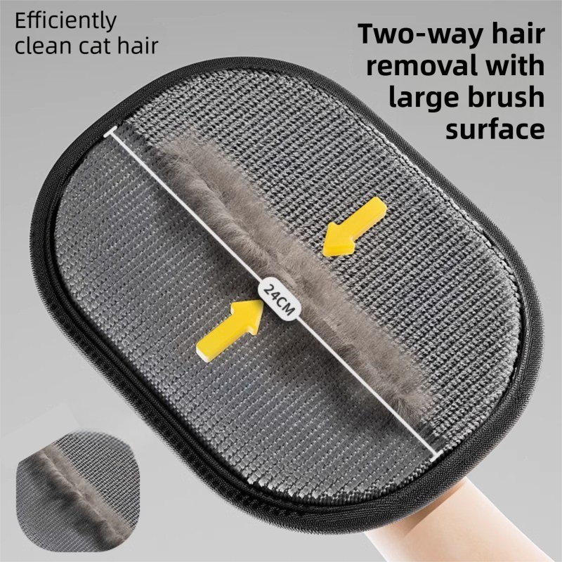 2-Pack Pet Hair Removal Tool (24x18CM) - Reusable Static Removal Gloves view 2
