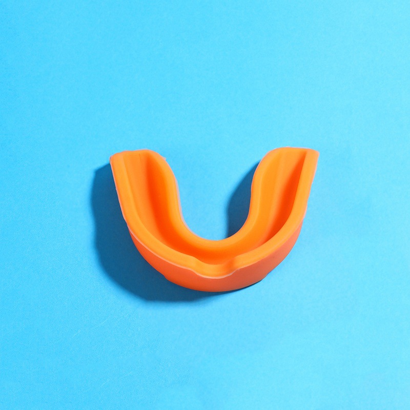 4-Pack Orange Food Grade Silicone Sports Mouthguard(6x5x1.7CM) With Vented PP view 2