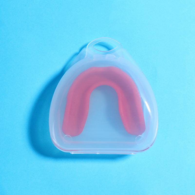 4-Pack Red Food Grade Silicone Sports Mouthguard(6x5x1.7CM) With Vented PP