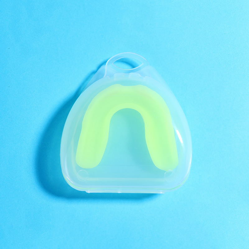4-Pack Yellow Food Grade Silicone Sports Mouthguard(6x5x1.7CM) With Vented PP
