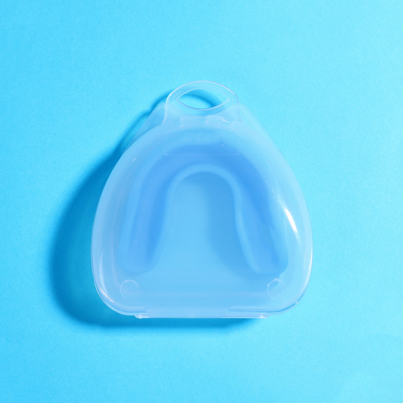 4-Pack Blue Food Grade Silicone Sports Mouthguard(6x5x1.7CM) With Vented PP